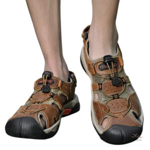 Sandales cuir homme, protection renforcée à l'avant