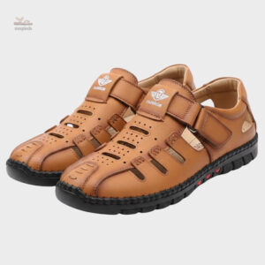Sandales Confort Cuir Homme Antidérapantes