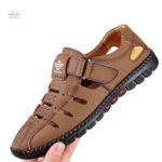 Sandales homme confortables en cuir, design élégant