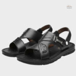 Sandales cuir homme classique avec semelle souple