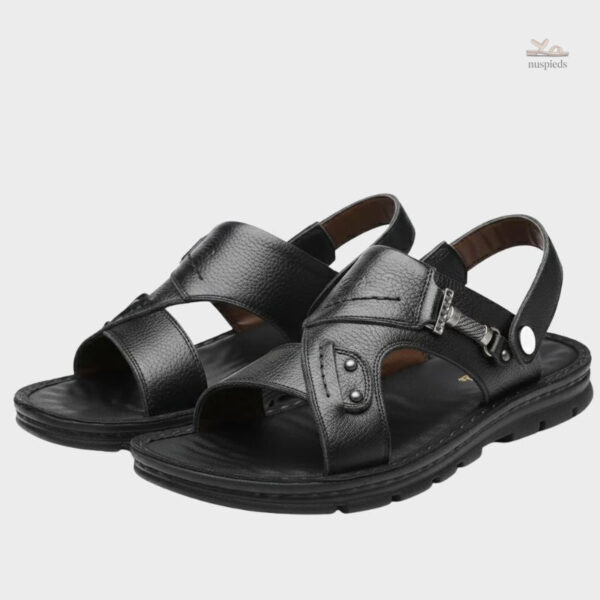 Sandales cuir homme classique avec semelle souple