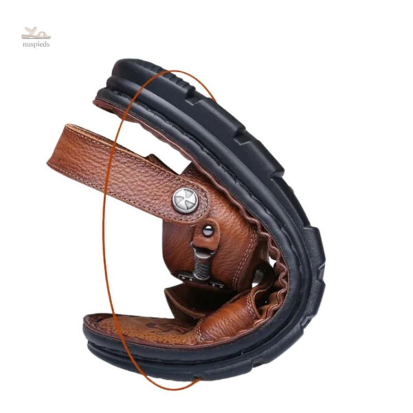 Sandales en cuir pour homme, idéales pour les sorties