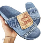 Sandales en denim avec style rétro