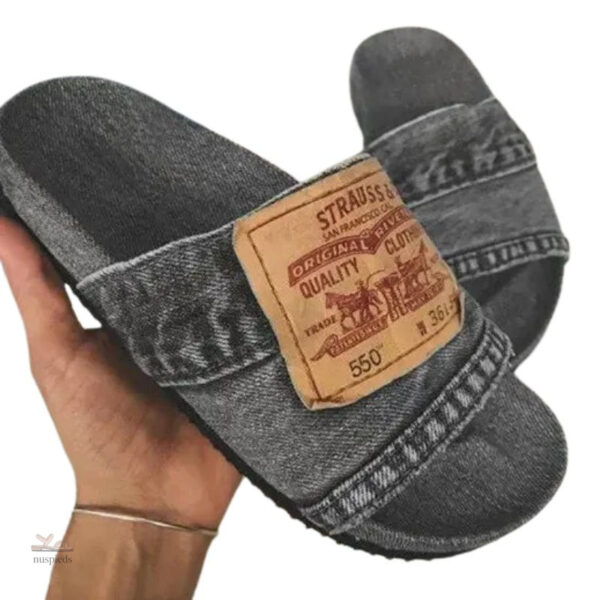 Sandales décontractées en tissu denim