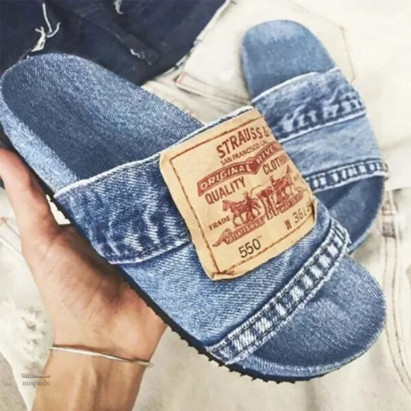 Sandales femme au look denim authentique