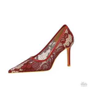 Sandales femme à talon, maille moderne et chic