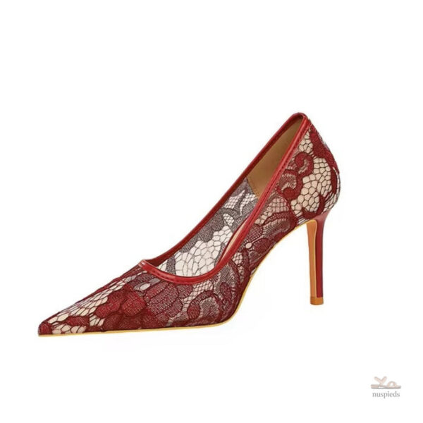 Sandales femme à talon, maille moderne et chic