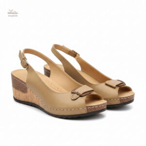 Sandales femme avec talons compensés