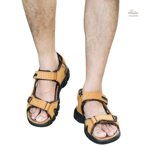 Sandales homme en cuir, design élégant et confortable