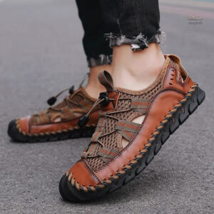 Sandales Respirantes pour Homme en Cuir