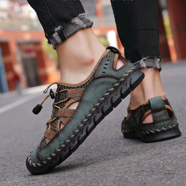 Sandales Homme Design Aéré en Cuir