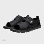 Sandales cuir souple homme avec bride ajustable