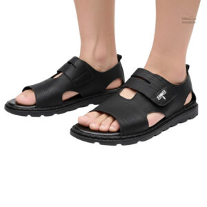 Sandales confortables pour homme en cuir souple