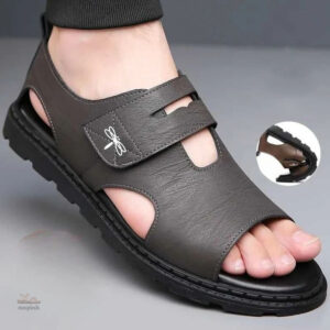 Sandales homme en cuir, design élégant et pratique