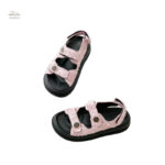 Sandales femme en cuir véritable avec détail scintillant