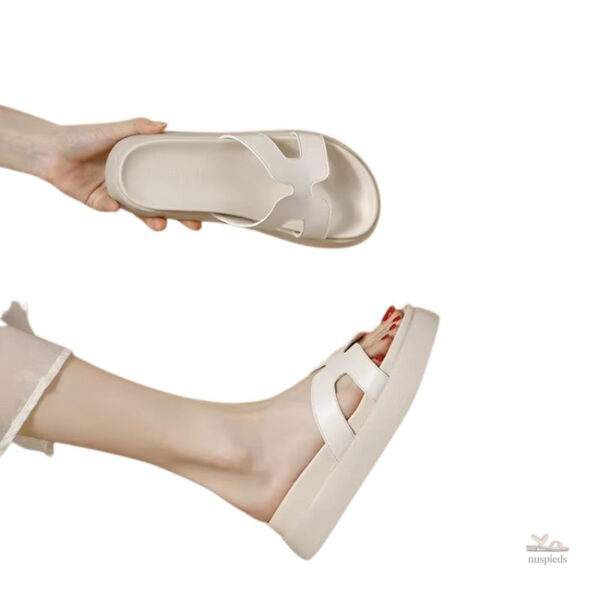 Sandales à Talons Épais Style Décontracté