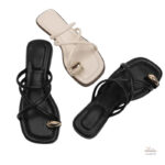 Élégantes sandales plates pour un style féminin et simple
