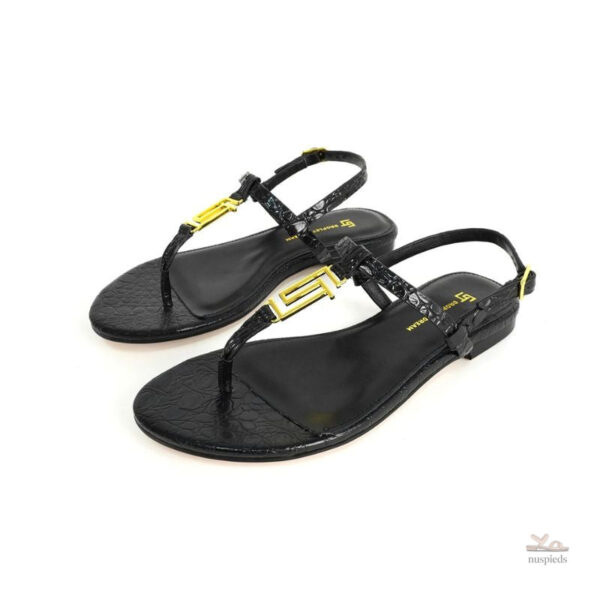 Sandales plates en cuir véritable pour un confort optimal