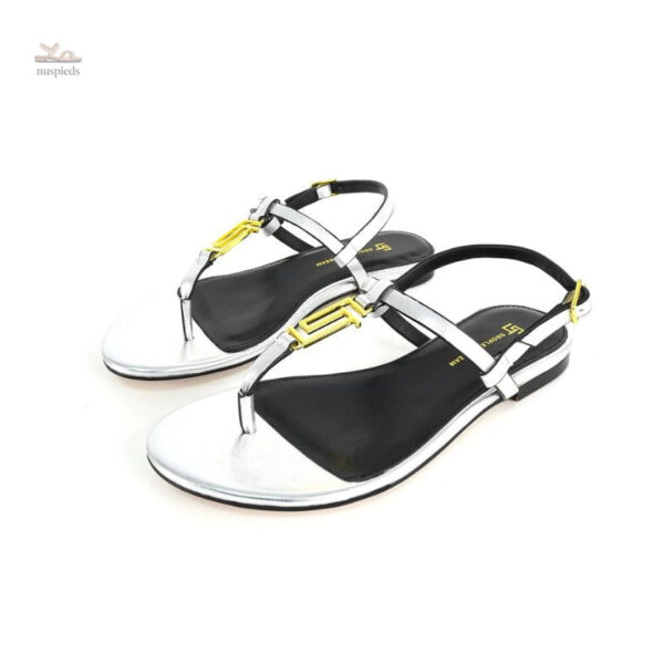 Sandales plates en cuir de luxe, style intemporel